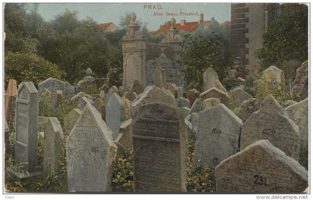 Judaica: PRAGUE Friedhof 1910 - Judaisme