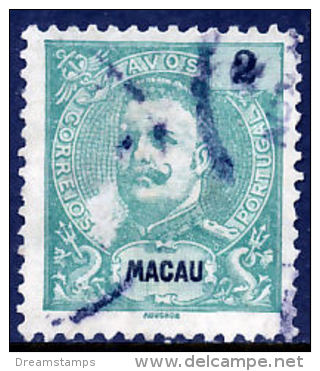 !										■■■■■ds■■ Macao 1903 AF#129ø King Carlos, Mouchon 2 Avos (x10025) - Used Stamps