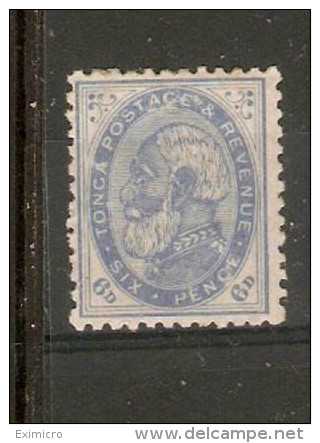 TONGA 1886-1888 6d Dull Blue SG 3ab Perf 12 X 11½ MOUNTED MINT Cat £35 - Tonga (...-1970)