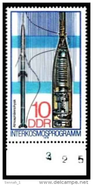 DDR / East-Germany: 'Interkosmos, 1978' / 'Rocket For Space', Mi. 2310; Yv. 1980; Sc. 1898 ** - Europe