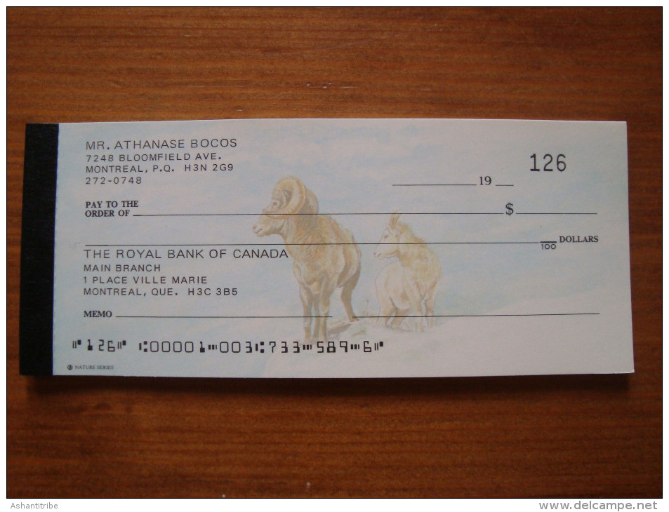 THE ROYAL BANK OF CANADA Full Cheque Book Checkbook Nature Images With 25 Cheques Unused - Cheques & Traveler's Cheques