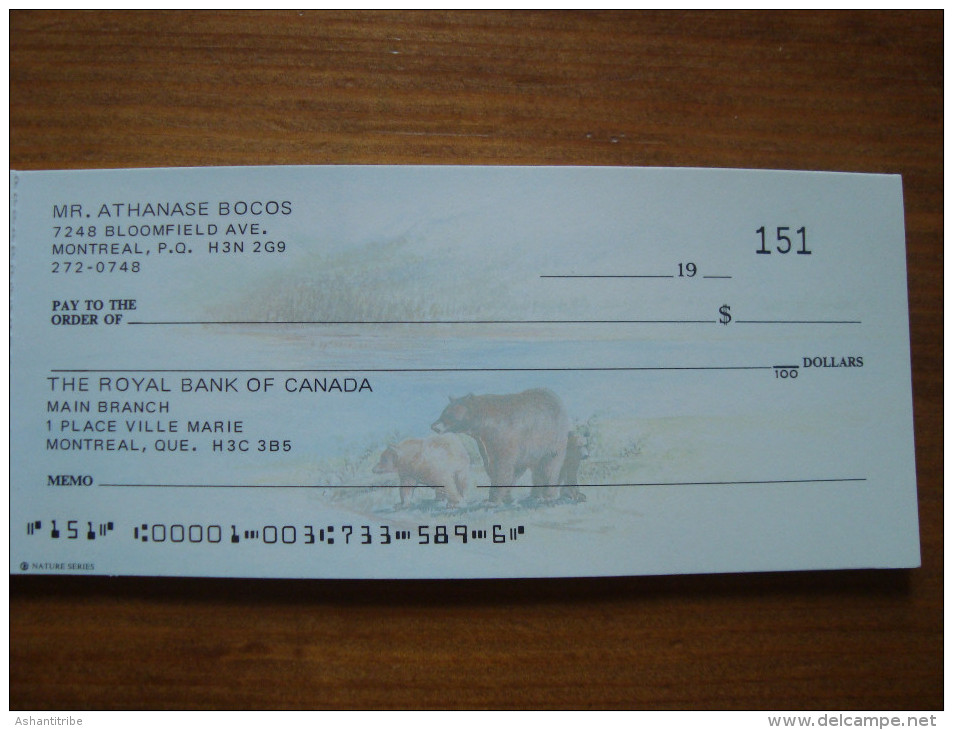 THE ROYAL BANK OF CANADA Full Cheque Book Checkbook Nature Images With 25 Cheques Unused - Cheques & Traveler's Cheques