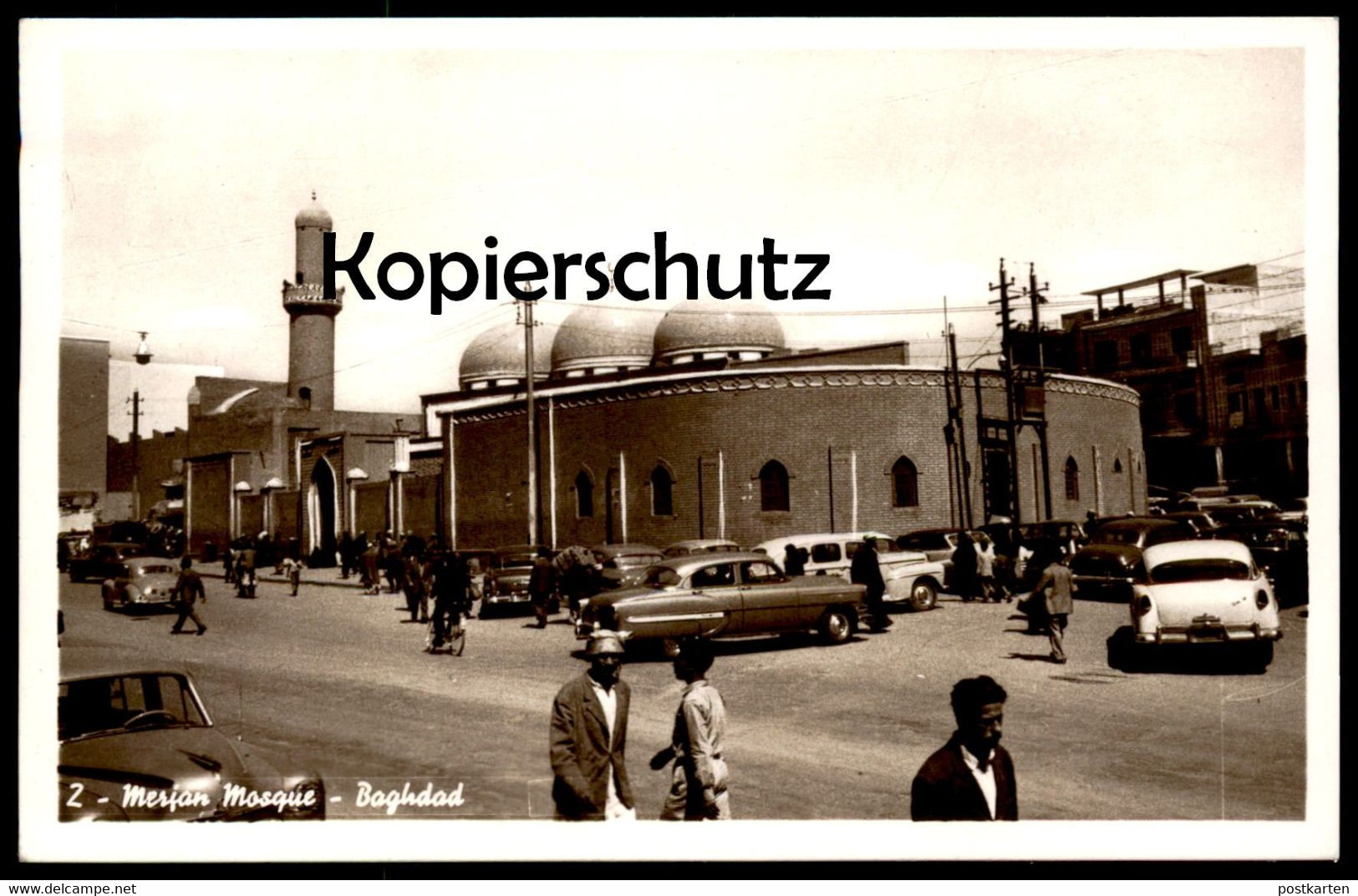 ALTE POSTKARTE BAGHDAD MERJAN MOSQUE Murjan Moschee Mosquée Bagdad Irak Iraq Autos Auto Cars Car Postcard Ansichtskarte - Iraq