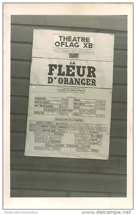 MILITARIA GUERRE 1939 45 - 220815 - ALLEMAGNE HAMBURG CAMP PRISONNIERS  OFFICIERS OFLAG X B N°4 Affiche Théâtre FLEUR - Guerra 1939-45