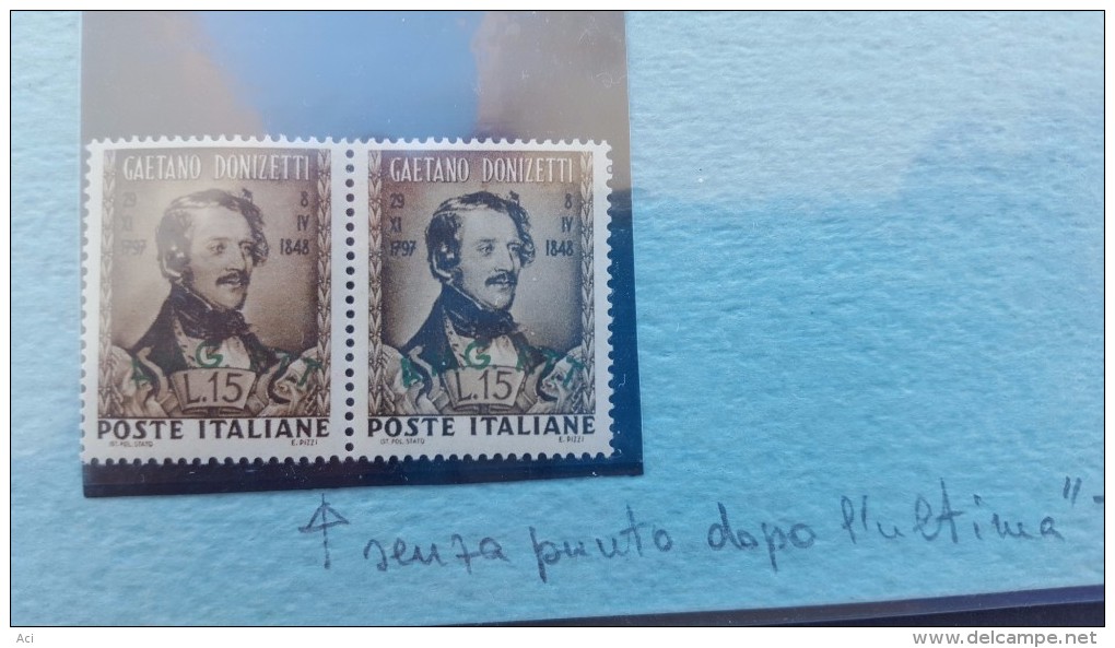 Italy Trieste 1948 Donizetti  No Dot After T, Variety - Altri & Non Classificati