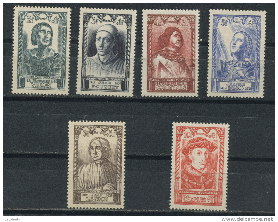 FRANCE-  PERSONNAGES- N° Yvert  765/770** - Unused Stamps