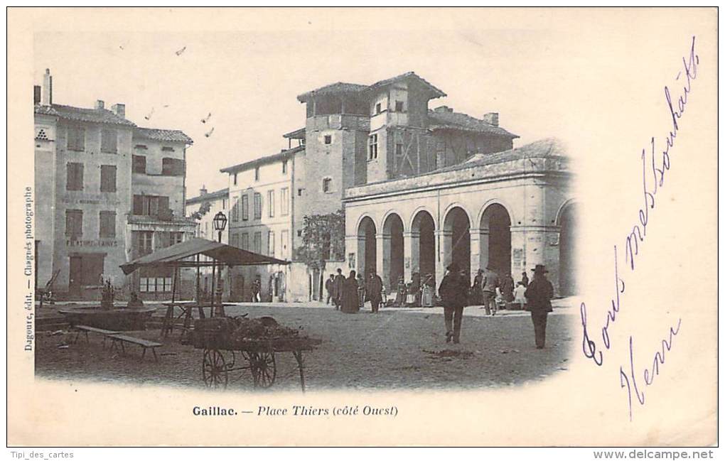 81 - Gaillac - Place Thiers, Côté Ouest (marché) - Gaillac