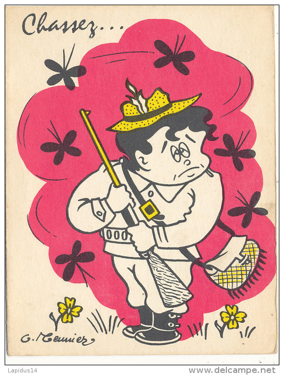 WW 963 /  CARTE DOUBLE ILLUSTREE ILLUSTRATEUR G. MEUNIER   -CHASSEZ  ... - Meunier, G.