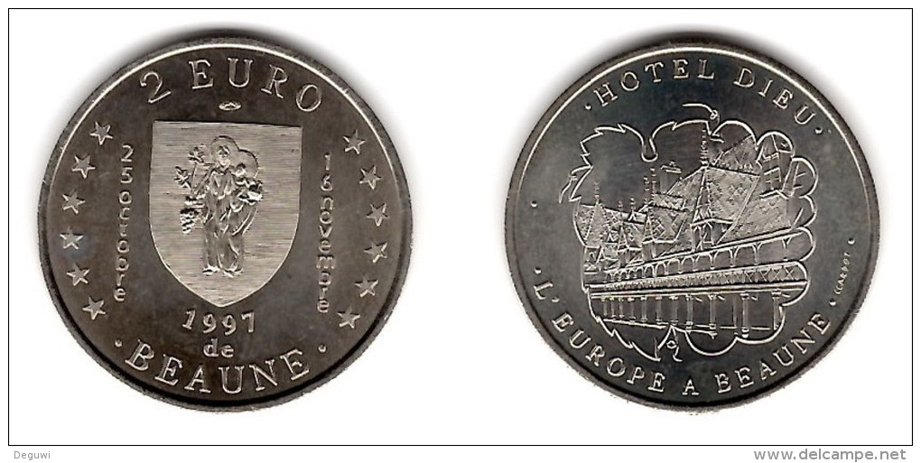 2 Euro Temporaire Precurseur De BEAUNE  1997, RRRRR, Gute Erhaltung, NI, Nr. 94 - Euros Of The Cities