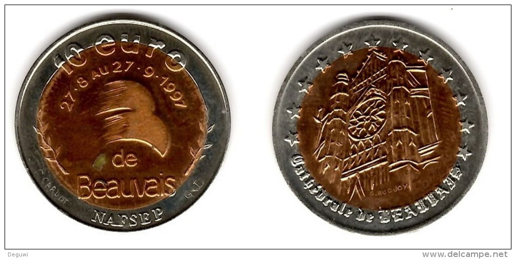 10 Euro Temporaire Precurseur De BEAUVAIS  1997, RRRRR, Gute Erhaltung, BI, Nr. 96 - Euros De Las Ciudades