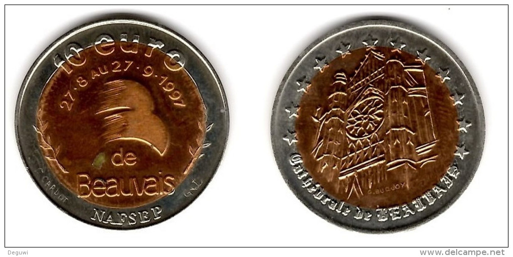 10 Euro Temporaire Precurseur De BEAUVAIS  1997, RRRRR, Gute Erhaltung, BI, Nr. 96 - Euro Der Städte