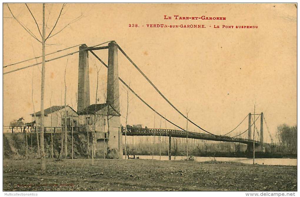 82 - 210815 - VERDUN-SUR-GARONNE Le Pont Suspendu - Verdun Sur Garonne