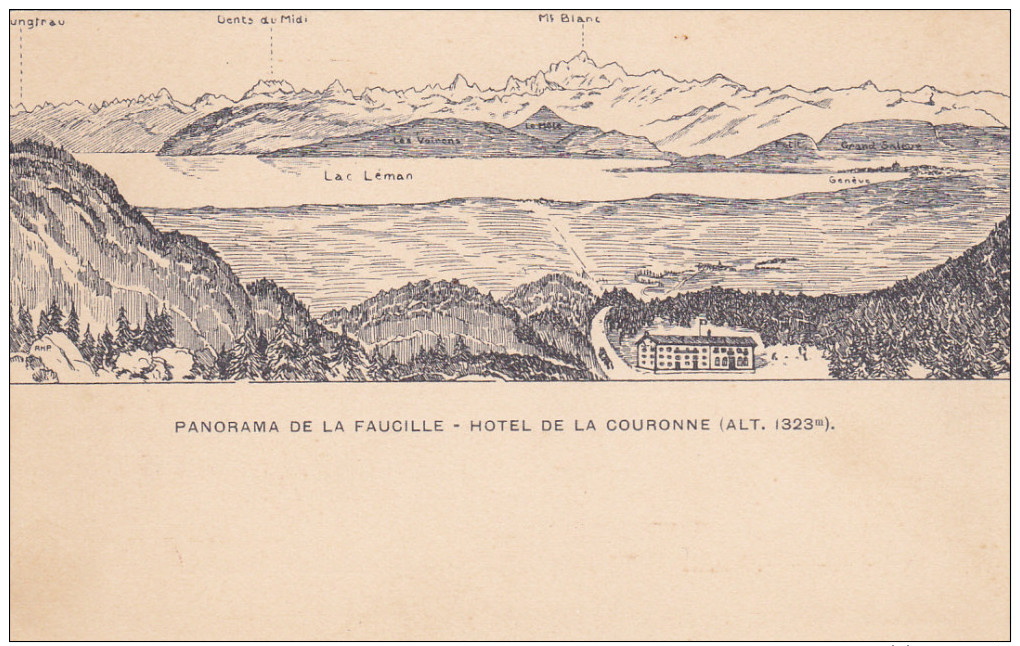 Panorama De La Faucille - Hotel De La Couronne , Switzerland , 1890s - Otros & Sin Clasificación