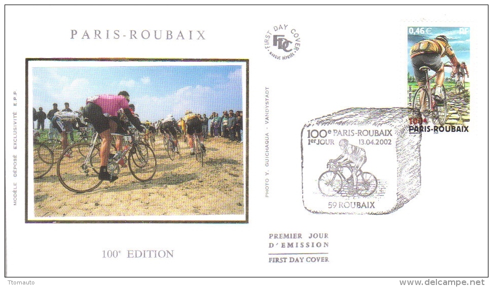 100e Paris-Roubaix  -  59 Roubaix  -  Enveloppe 1er Jour - FDC - Ciclismo