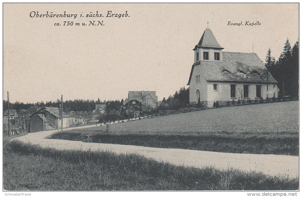 AK Oberbärenburg Kapelle Kirche Bei Bärenfels Kipsdorf Schellerhau Falkenhain Altenberg Waldidylle Schmiedeberg Geising - Kipsdorf