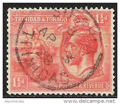 Trinidad & Tobago 1922 Mi 106 Britannia And King George V, Crowns And Coronets, Royalty | Ships - Trinité & Tobago (...-1961)