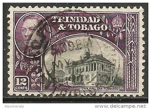 Trinidad & Tobago 1938 Mi 140 City Hall San Fernando And King George VI, Royalties, Royals - Trindad & Tobago (...-1961)
