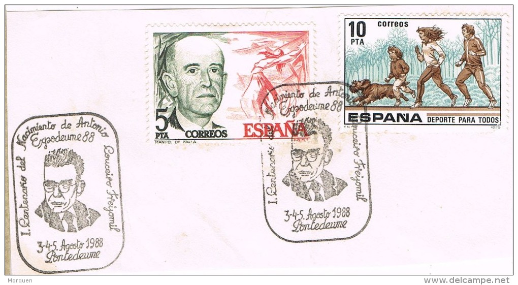 Fragmento Exposicion PUENTEDEUME (Coruña) 1988. Antonio Couceiro - Cartas & Documentos