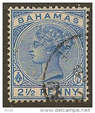 BAHAMAS 1884 2 1/2d Dull Blue QV SG 50 U #NM161 - Altri & Non Classificati