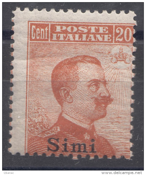 Italy Colonies Aegean Islands, Simi 1916/17 Without Watermark Sassone#9 Mi#11 XII Mint Never Hinged - Aegean (Simi)