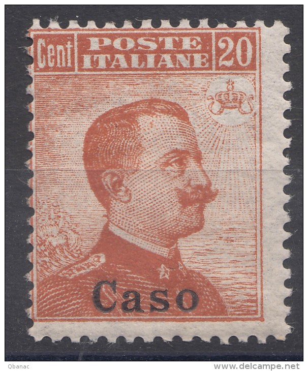 Italy Colonies Aegean Islands, Caso 1916/17 Without Watermark Sassone#9 Mi#11 II Mint Never Hinged - Egée (Caso)