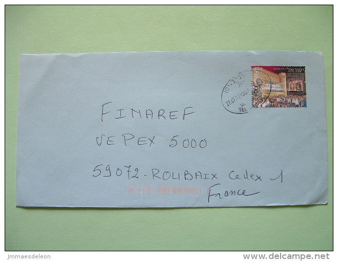 Israel 2011 Cover To France - Cinema Movie - Lettres & Documents