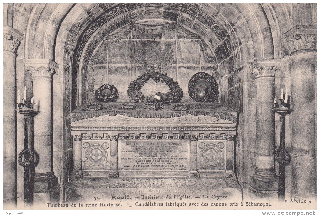 Cp , 92 , RUEIL , Intérieur De L'Église , La Crypte , Tombeau De La Reine Hortense - Rueil Malmaison