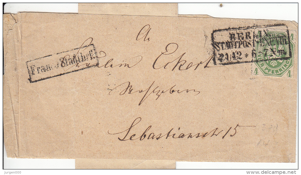 Nr 14b, Einzelfrankatur, Op Krantenwikkel (7031) - Lettres & Documents