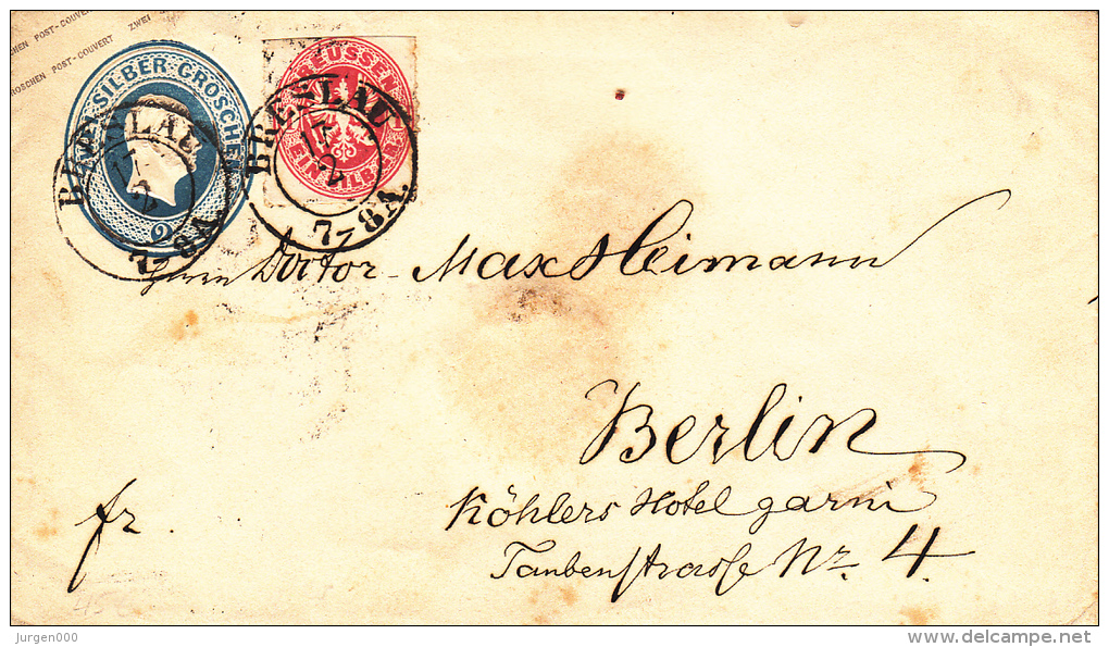 GAA 9 + Nr 16, Op Entier Van Breslau Naar Berlin (7039) - Postal  Stationery