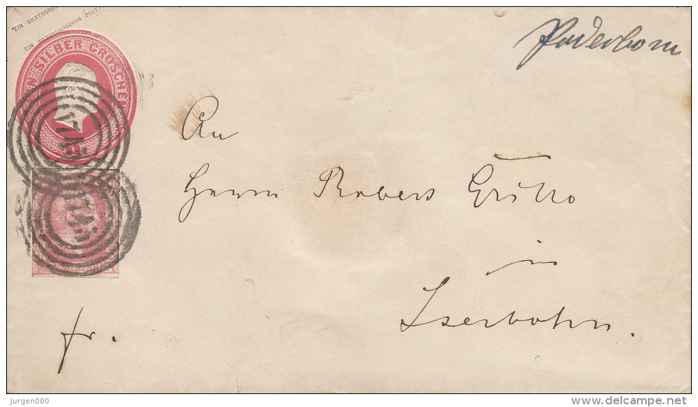 GAA 8 + Nr 6, Entier Naar Iserlohn, Warburg (7042) - Postal  Stationery