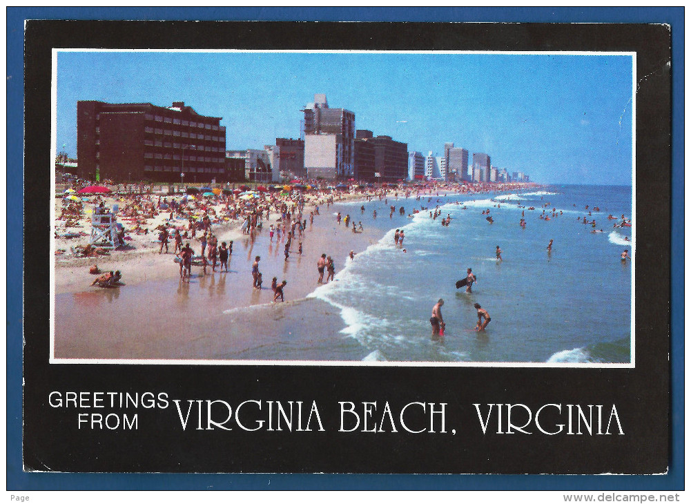 Virginia Beach,Greetings From Virginia Beach,1987, Chesapeake Bay Bridge-Tunnel,versandt Nach Deutschland, - Virginia Beach