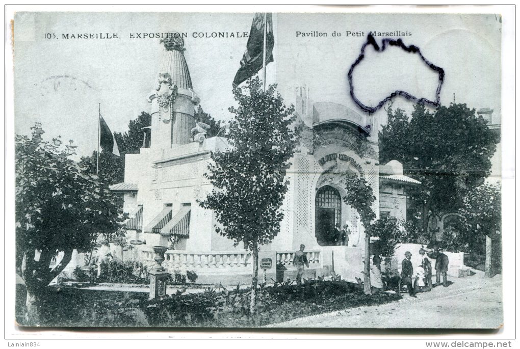 - 103 - MARSEILLE - Exposition Coloniale, 1906, Pavillon Du Petit Marseillais, Animation, Pour Signes, BE, Scans. - Colonial Exhibitions 1906 - 1922