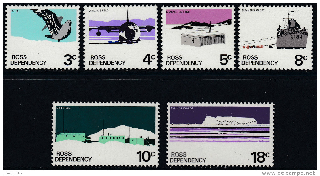 Ross Dependency 1972 Definitives Antarktis. Mi 9-14 MNH - Ongebruikt