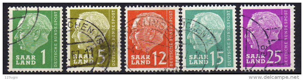 Saarland 1957 Mi 380; 384; 387-388; 390, Gestempelt [230815L] - Gebraucht