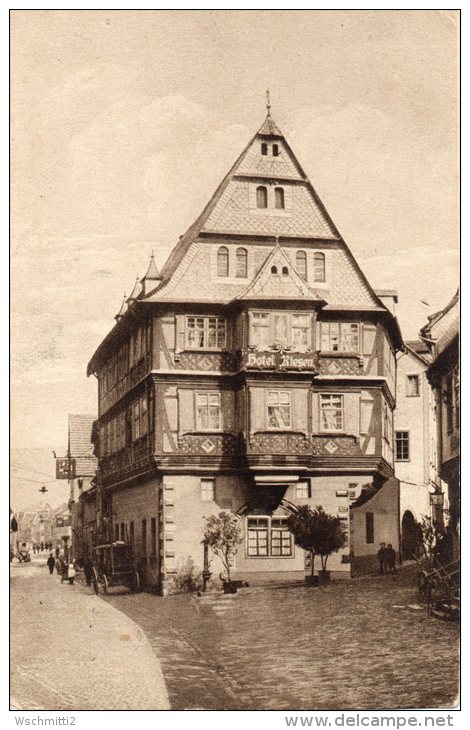 Ak MILTENBERG - Gasthaus Zum Riesen, Ehem. Fürstenherberge, 1915 Nach OSNABRÜCK - Miltenberg A. Main