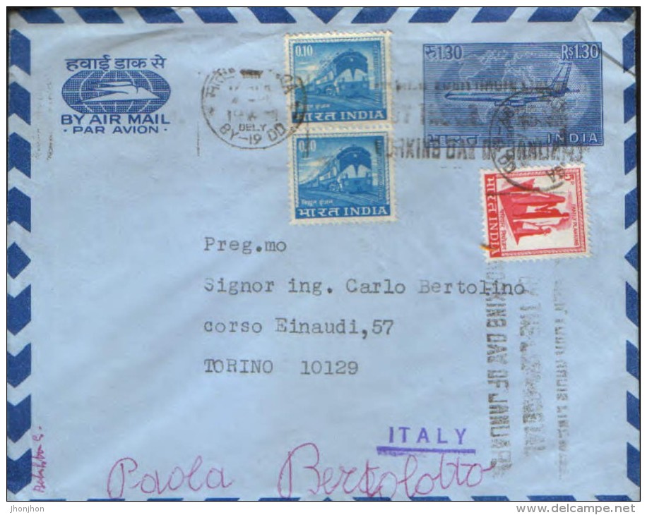 India - Letter By Air Mail Circulated In 1964 From Bombay At Torino In Italia - Corréo Aéreo