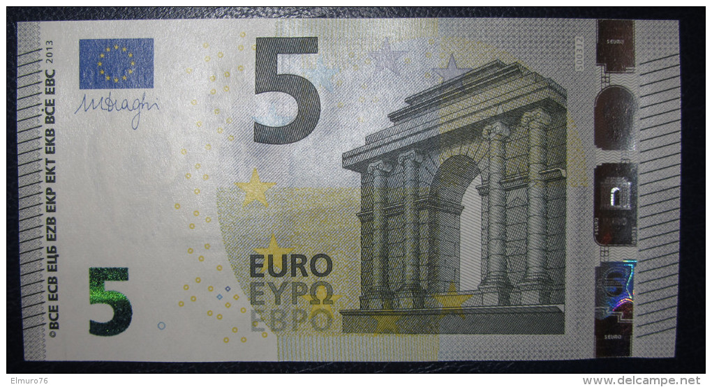 5 EURO S003B2 ITALY ITALIA Draghi SERIE SE Perfect UNC - 5 Euro