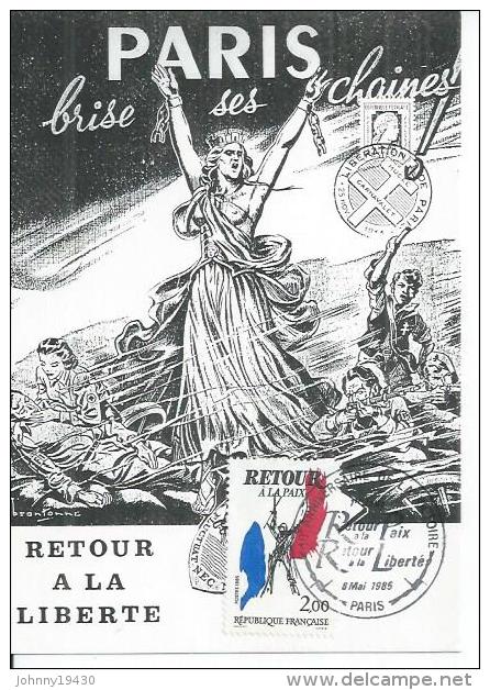 RETOUR A LA LIBERTE - PARIS BRISE SES CHAINES !   (  Déssin: BRANTONNE - 1er JOUR ) NUS - NUE - NU - Sonstige & Ohne Zuordnung