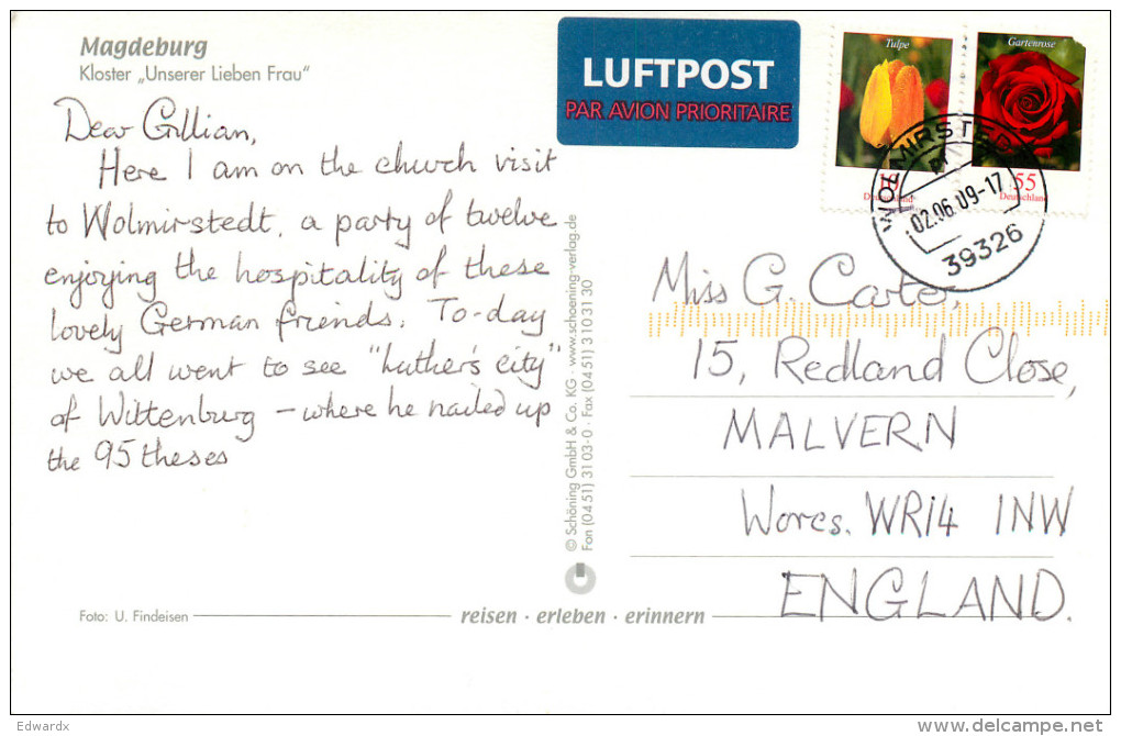 Kloster Unserer Lieben Frau, Magdeburg, Germany Postcard Posted 2009 Stamp - Maagdenburg