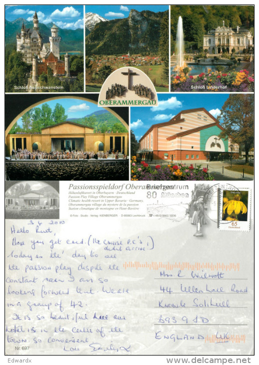 #2, Oberammergau, Germany Postcard Posted 2010 Stamp - Oberammergau