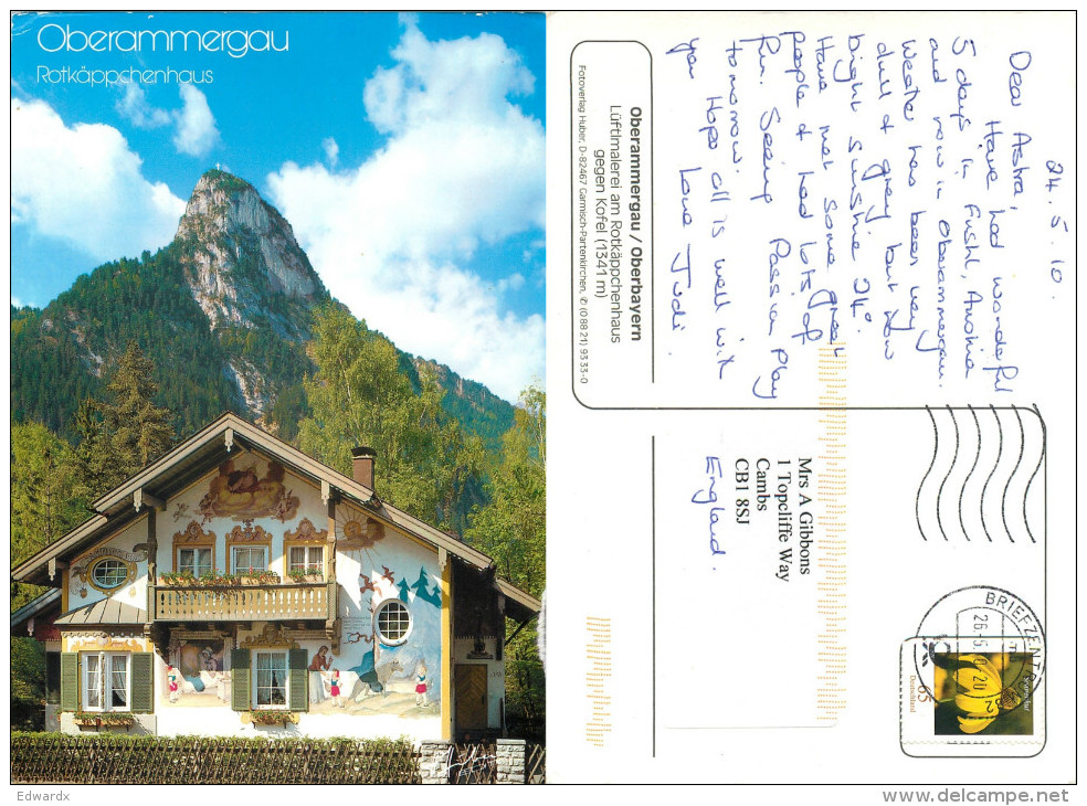 Oberammergau, Germany Postcard Posted 2010 Stamp - Oberammergau