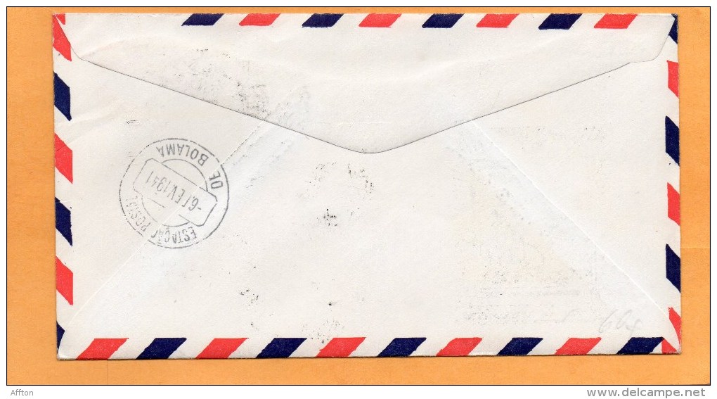 Horta To Bolama 1941 Portugal Air Mail Cover - Lettres & Documents