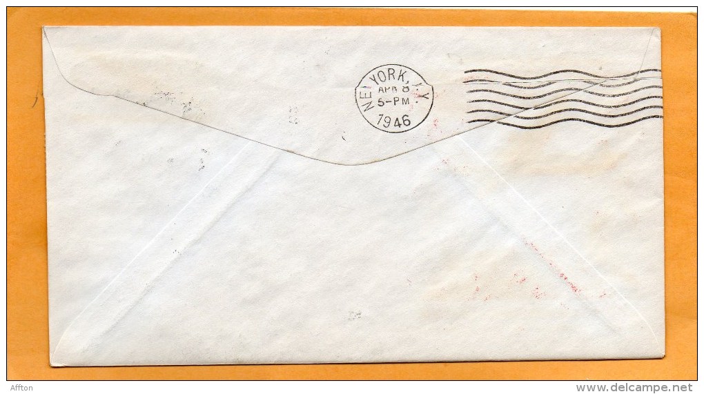 Norway 1946 First USA Commercial Flight FAM 24 Air Mail Cover Mailed - Briefe U. Dokumente