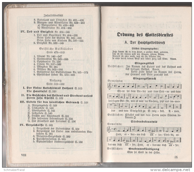 Buch Schlesisches Gesangbuch Schlesien Breslau Wroclaw Schweidnitz Swidnica Book Silesia Religion Georg Anna Lerch 1910