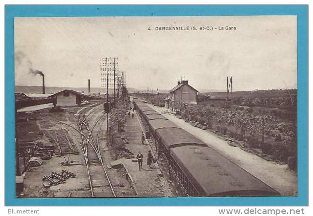 CPA Chemin De Fer - La Gare De GARGENVILLE 78 - Gargenville