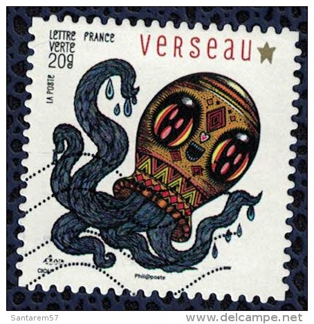 France 2014 Oblitéré Used Stamp Féérie Astrologique Signe Verseau Y&T 951 - Oblitérés