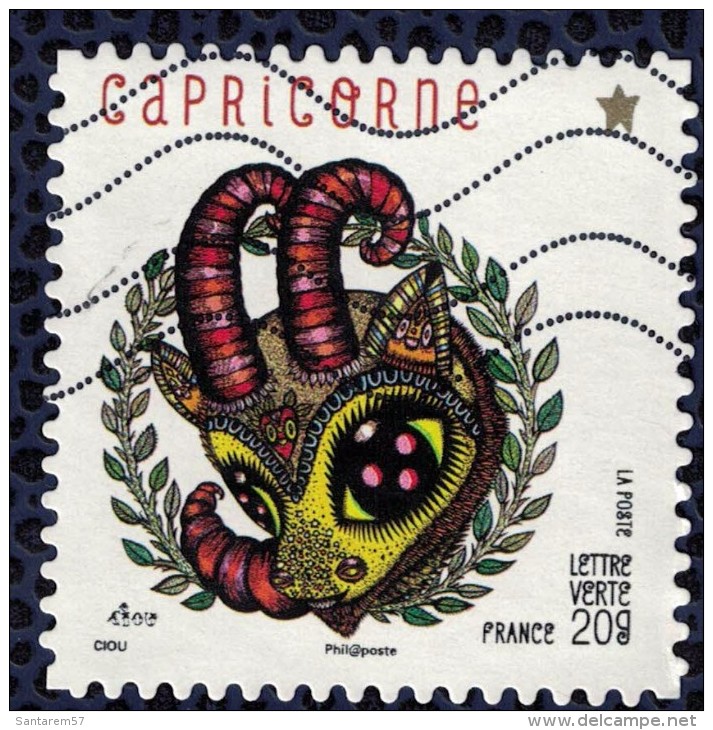 FRANCE 2014 Oblitéré Used Stamp Féerie Astrologique Signe Capricorne Y&T 950 - Oblitérés