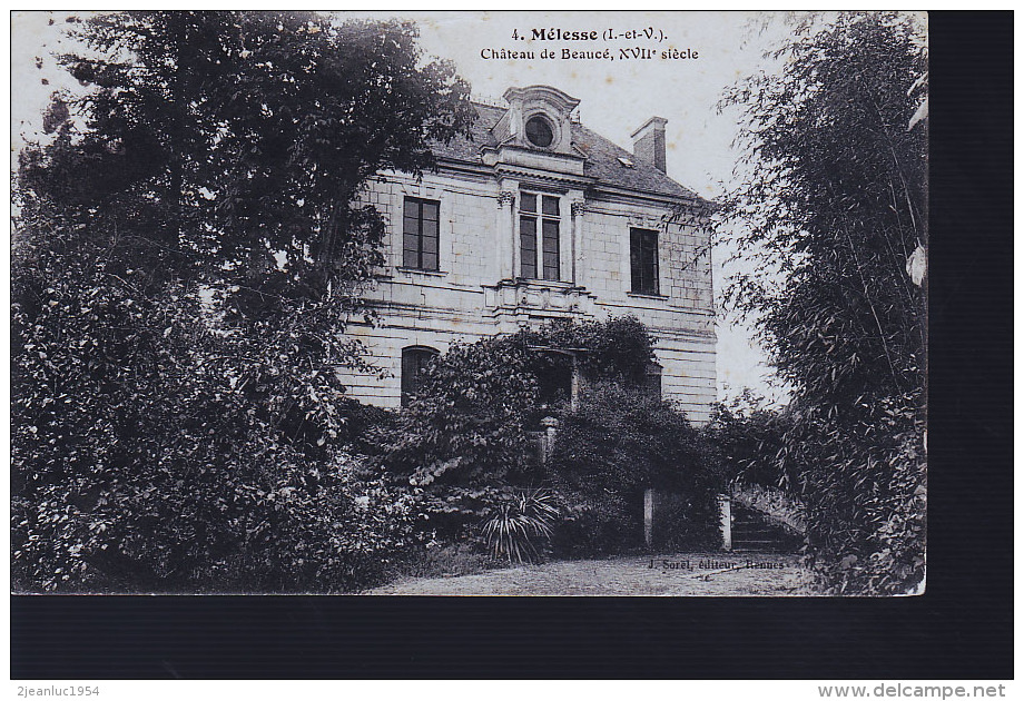 MELESSE CHATEAU 1915 CORRESPOND MILITAIRE ET TAMPON - Autres & Non Classés