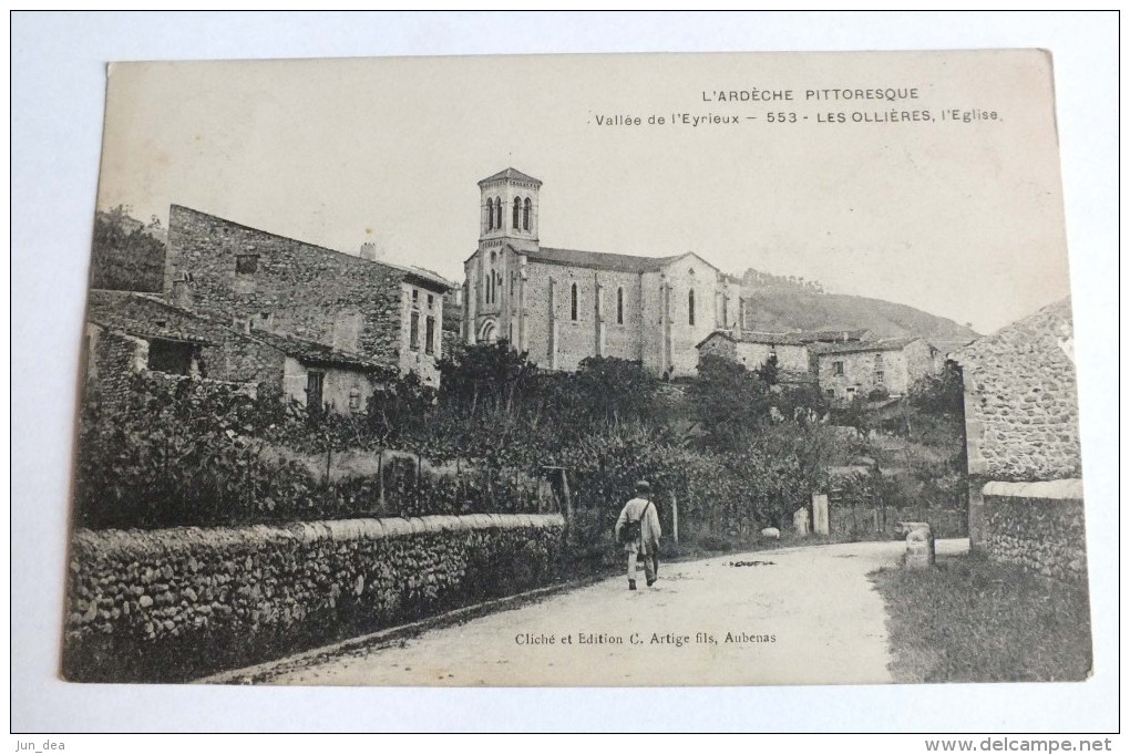 L ARDECHE PITTORESQUE - VALLEE DE L EYRIEUX - 553 - LES OLLIERES - L EGLISE - Autres & Non Classés