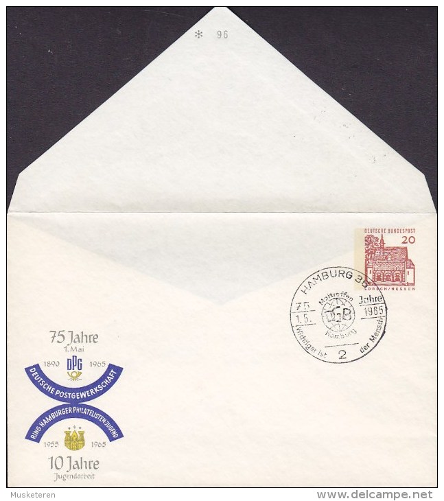 Germany Bundespost Deutsche Postgewerkschaft HAMBURG 1965 PRIVATE PRINT - Privé Briefomslagen - Gebruikt